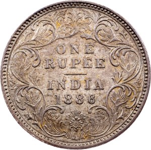 British India, 1 Rupee 1886, Bombay