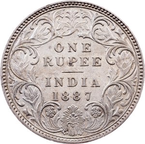 British India, 1 Rupee 1887, Bombay