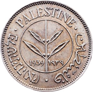 British Palestine, 50 Mils 1939, London