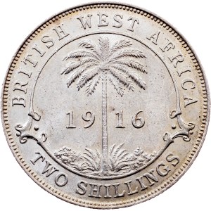 British West Africa, 2 Shillings 1916, Heaton
