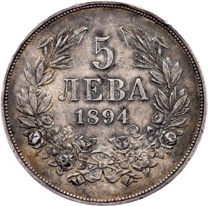 Bulgaria, 5 Leva 1894, Kremnitz