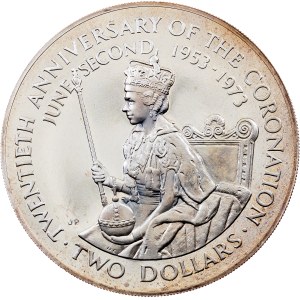 Cook Islands, 2 Dollars 1973