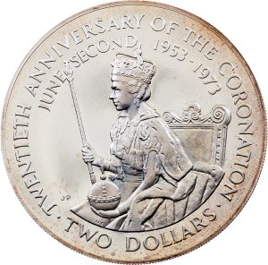Cook Islands, 2 Dollars 1973