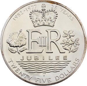 Cook Islands, 25 Dollars 1977, Pennsylvania