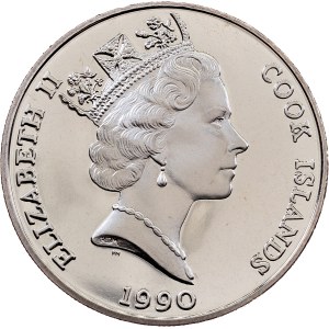 Cook Islands, 5 Dollars 1990, Surrey
