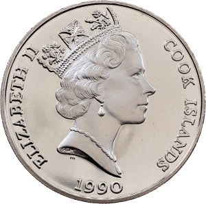Cook Islands, 5 Dollars 1990, Surrey