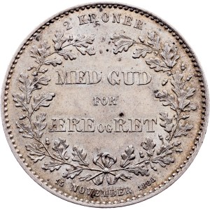 Denmark, 2 Kroner 1888, Copenhagen