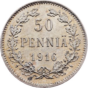 Finland, 50 Pennia 1916, Helsinki