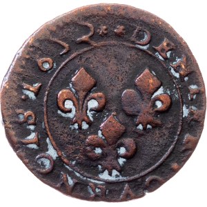 France, Denier Tournois 1652, Orange