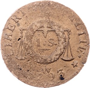 France, 1 Sol 1793, Lille