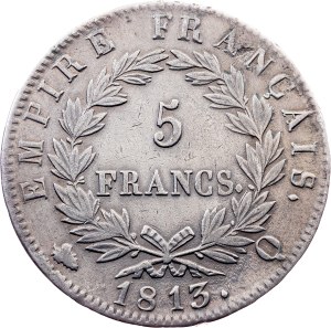 France, 5 Francs 1813, Q, Perpignan