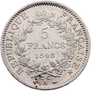 France, 5 Francs 1848, Paris