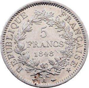 France, 5 Francs 1848, Paris