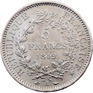 France, 5 Francs 1849, Paris