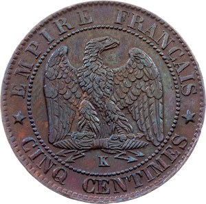 France, 5 Centimes 1862, Bordeaux
