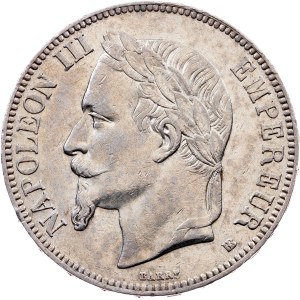 France, 5 Francs 1867, Strasbourg