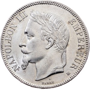 France, 5 Francs 1868, Strasbourg