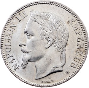 France, 5 Francs 1868, Strasbourg