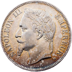 France, 5 Francs 1869, Strasbourg