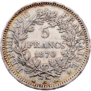 France, 5 Francs 1870, Paris