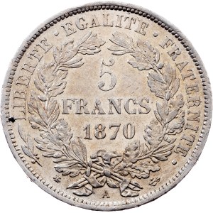 France, 5 Francs 1870, Paris
