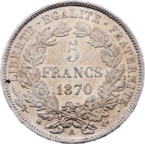 France, 5 Francs 1870, Paris