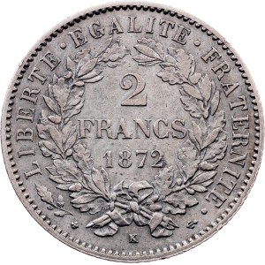 France, 2 Francs 1872, Bordeaux