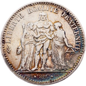 Francia, 5 franchi 1878, Bordeaux