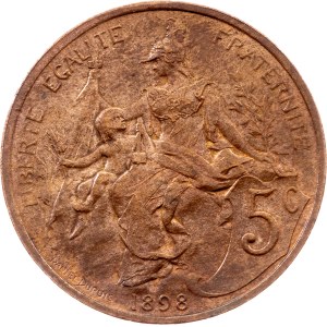 France, 5 Centimes  1898, Paris