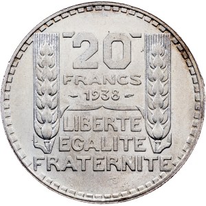 France, 20 Francs 1938, Paris