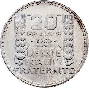 France, 20 Francs 1938, Paris