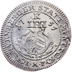 Germany, 4 Kreuzer 1755, Nuremberg