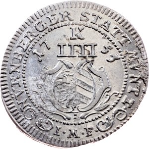 Germany, 4 Kreuzer 1755, Nuremberg