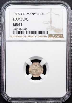 Germany, 1 Dreiling 1855