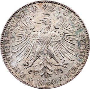Germany, 1 Vereinsthaler 1860, Frankfurt am Main