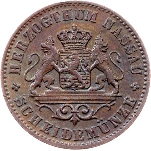 Germany, 1 Kreuzer  1862, Wiesbaden