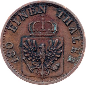 Germany, 2 Pfennigs 1868, Frankfurt am Main