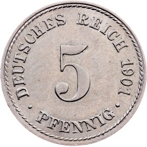 Germany, 5 Pfennigs 1901, Berlin