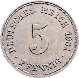 Germany, 5 Pfennigs 1901, Berlin