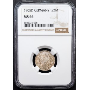 Germany, 1/2 Mark 1905, Munich