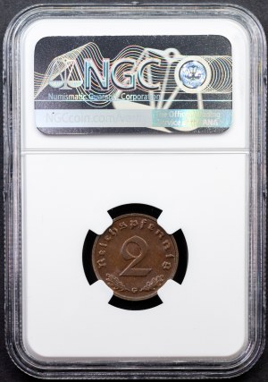 Germany, 2 Reichspfennig 1938, Karlsruhe