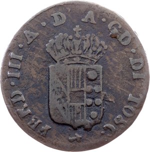 Italy, 1 Quattrino 1822, Florence