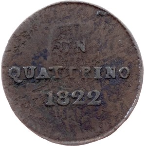 Italy, 1 Quattrino 1822, Florence