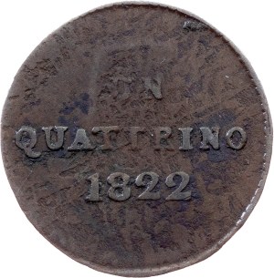 Italy, 1 Quattrino 1822, Florence