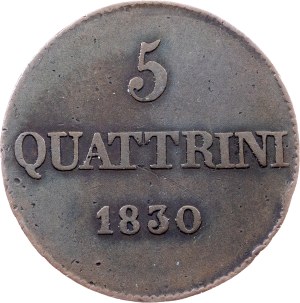 Italy, 5 Quattrini 1830