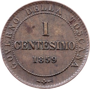 Italy, 1 Centesimo 1859, Heaton