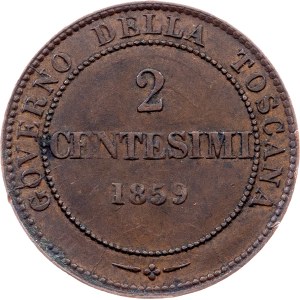 Italy, 2 Centesimi 1859, Heaton