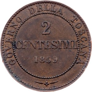 Italy, 2 Centesimi 1859, Heaton
