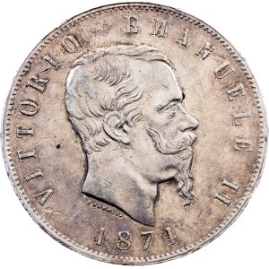 Italy, 5 Lire 1874, Milan