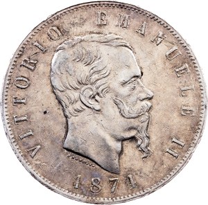 Italy, 5 Lire 1874, Milan